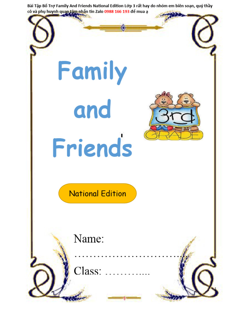 Bài tập bổ trợ Family and Friends 1 National Edition