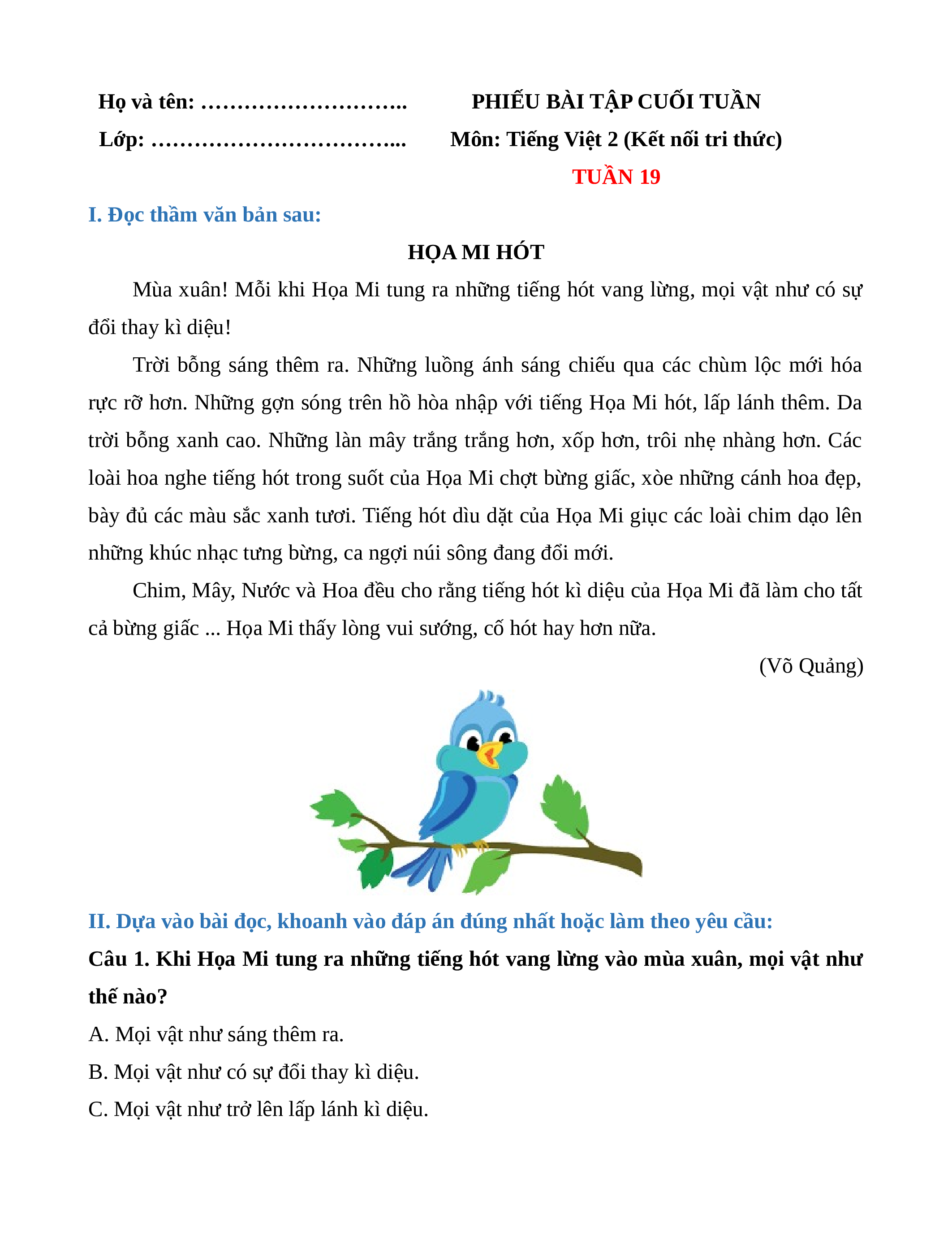 Giải bài tập Tiếng Việt lớp 2 Kết nối tri thức Gallery 2