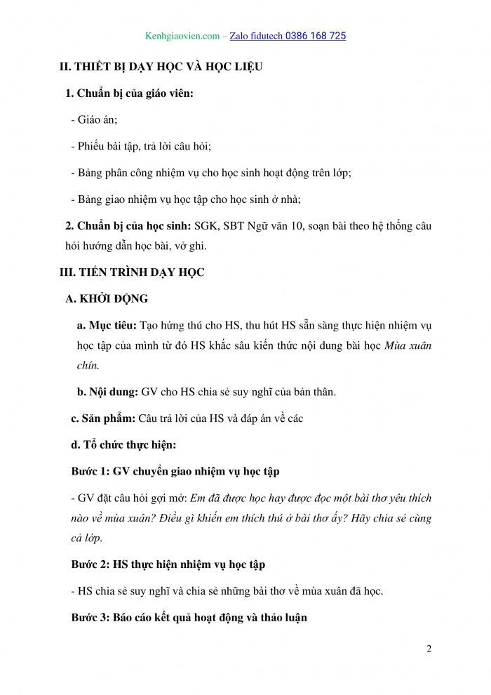 Ngữ Văn 10 Mùa Xuân Chín: Tổng hợp kiến thức và bài tập Gallery 2