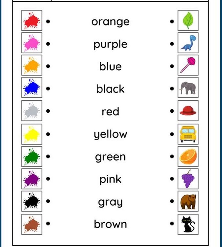 Color Exercises in English
