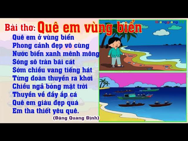 Bài Thơ Bãi Biển Quê Em