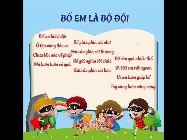 Bài thơ Bố em là bộ đội