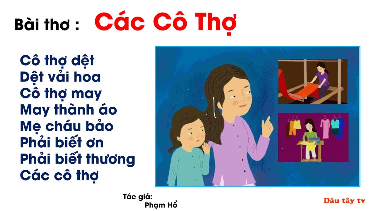 Bài Thơ Các Cô Thợ