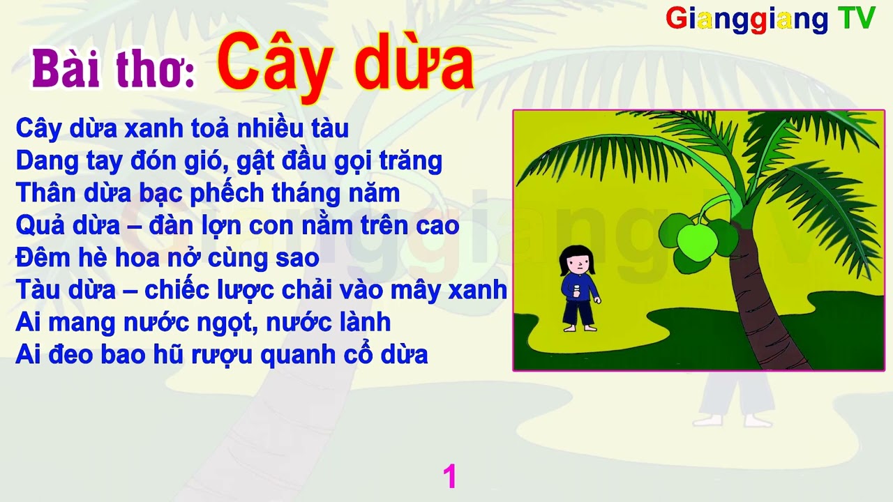 Bài Thơ Cây Dừa