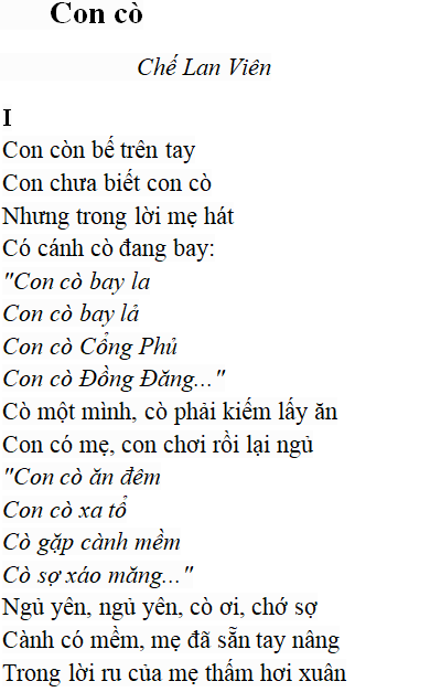 Bài Thơ Con Cò Lớp 9: Phân tích chi tiết và ý nghĩa