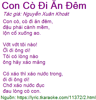 Bài Thơ Con Cò Mà Đi Ăn Đêm Gallery 2