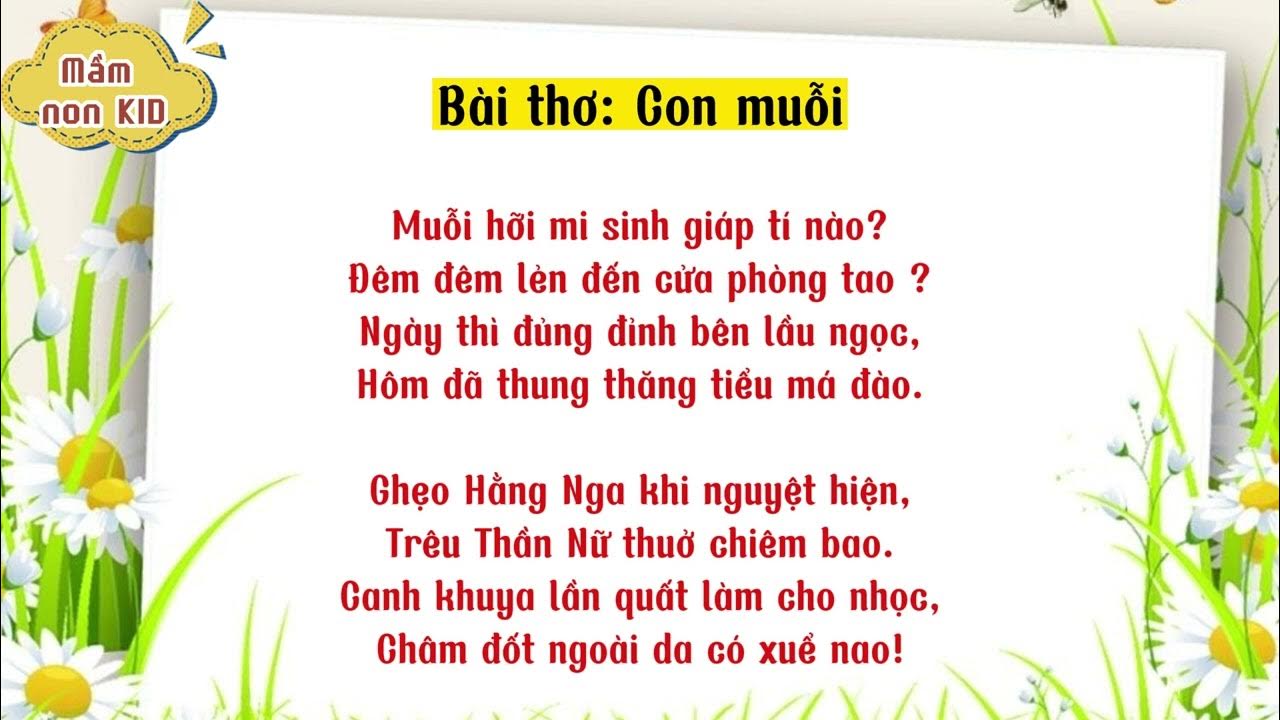Bài Thơ Con Muỗi