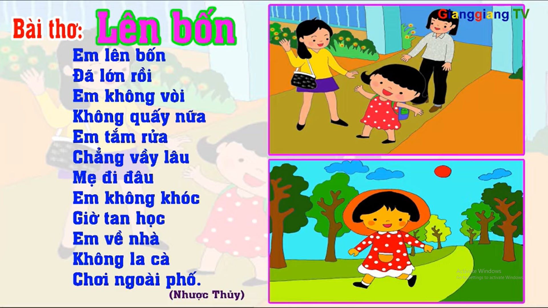 Bài Thơ Em Lên Bốn