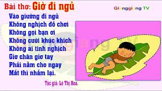 Bài Thơ Giờ Đi Ngủ Mầm Non Hay Và Ý Nghĩa