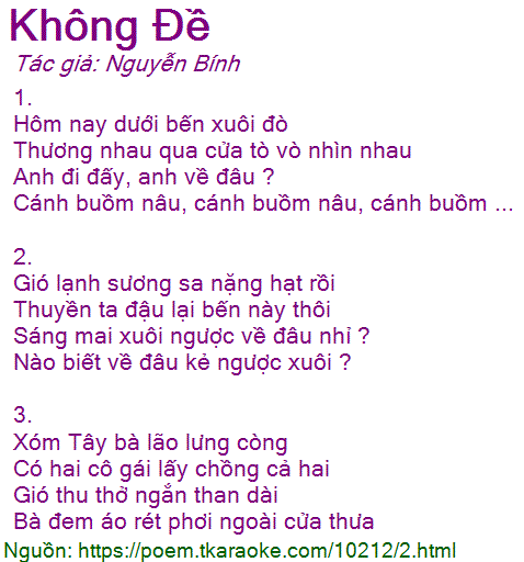 Bài Thơ Không Đề Gallery 1