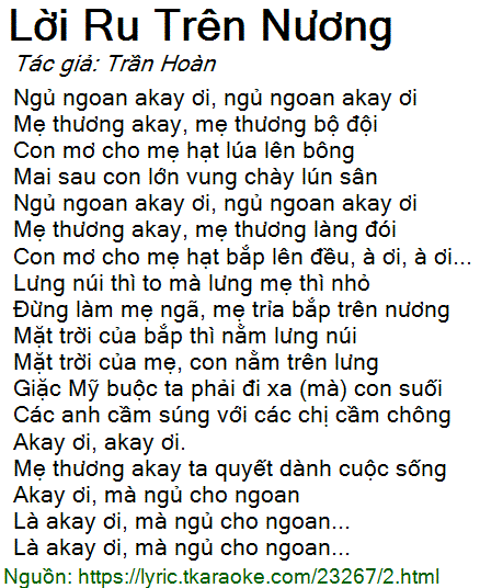 Bài Thơ Lời Ru Trên Nương