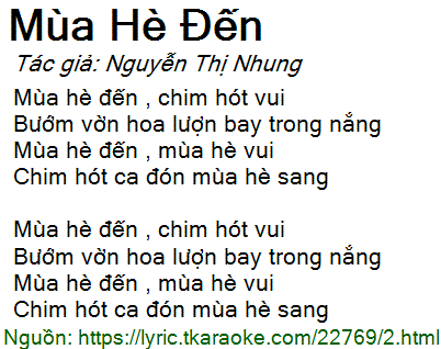 Bài Thơ Mùa Hè Đến