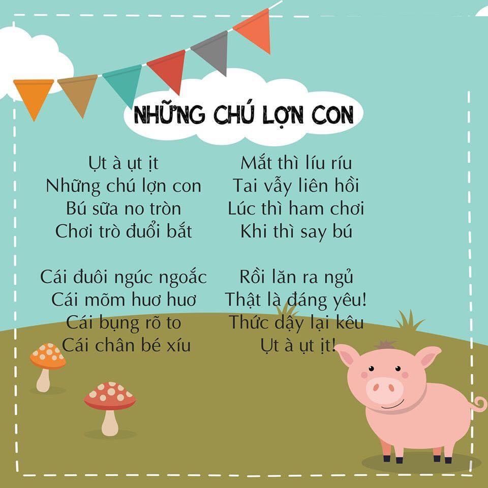 Bài Thơ Những Chú Lợn Con