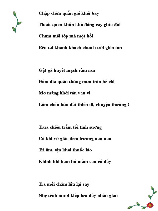 Bài Thơ Thuốc Là