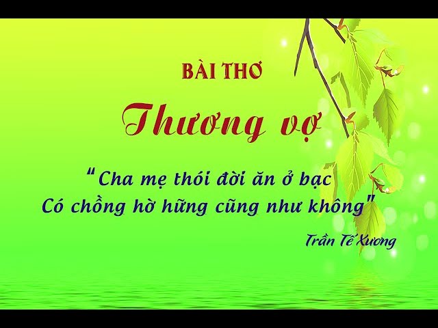 Thương Vợ - Trần Tế Xương: Cảm xúc sâu lắng của một người chồng Gallery 2