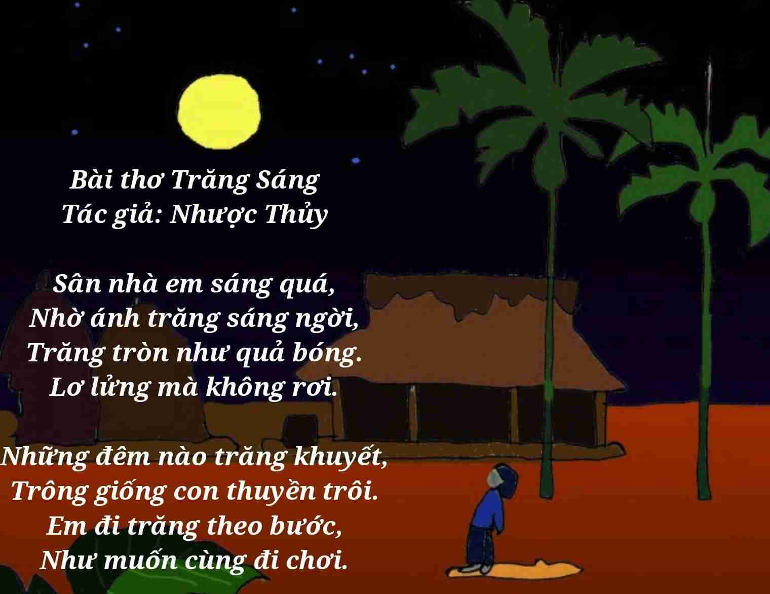 Bài Thơ Trăng Sáng Lớp 1