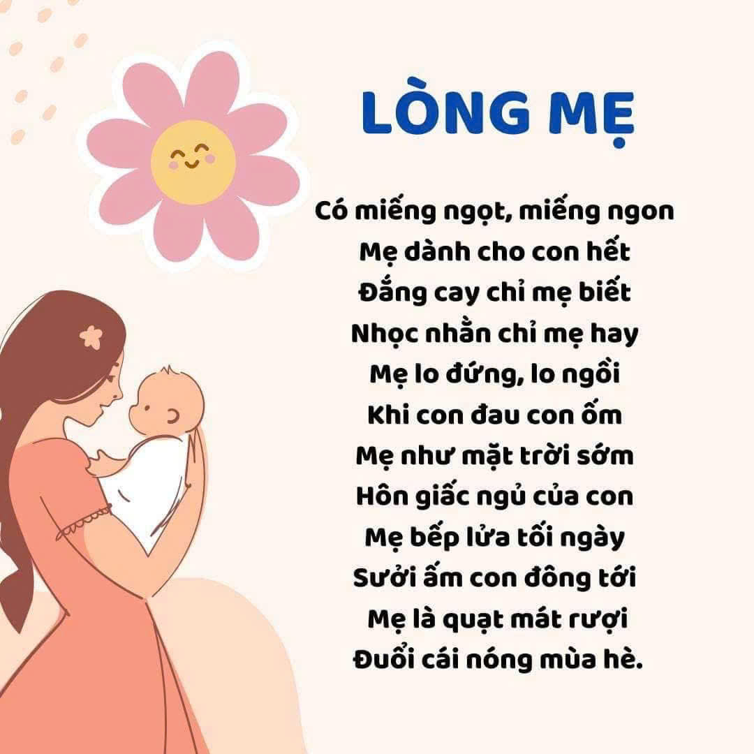 Bài Thơ Về Mẹ Hay Và Dễ Nhớ Cho Trẻ Mầm Non