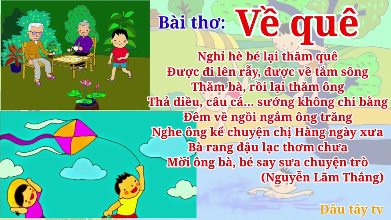 Bài Thơ Về Quê Hương Đất Nước Mầm Non