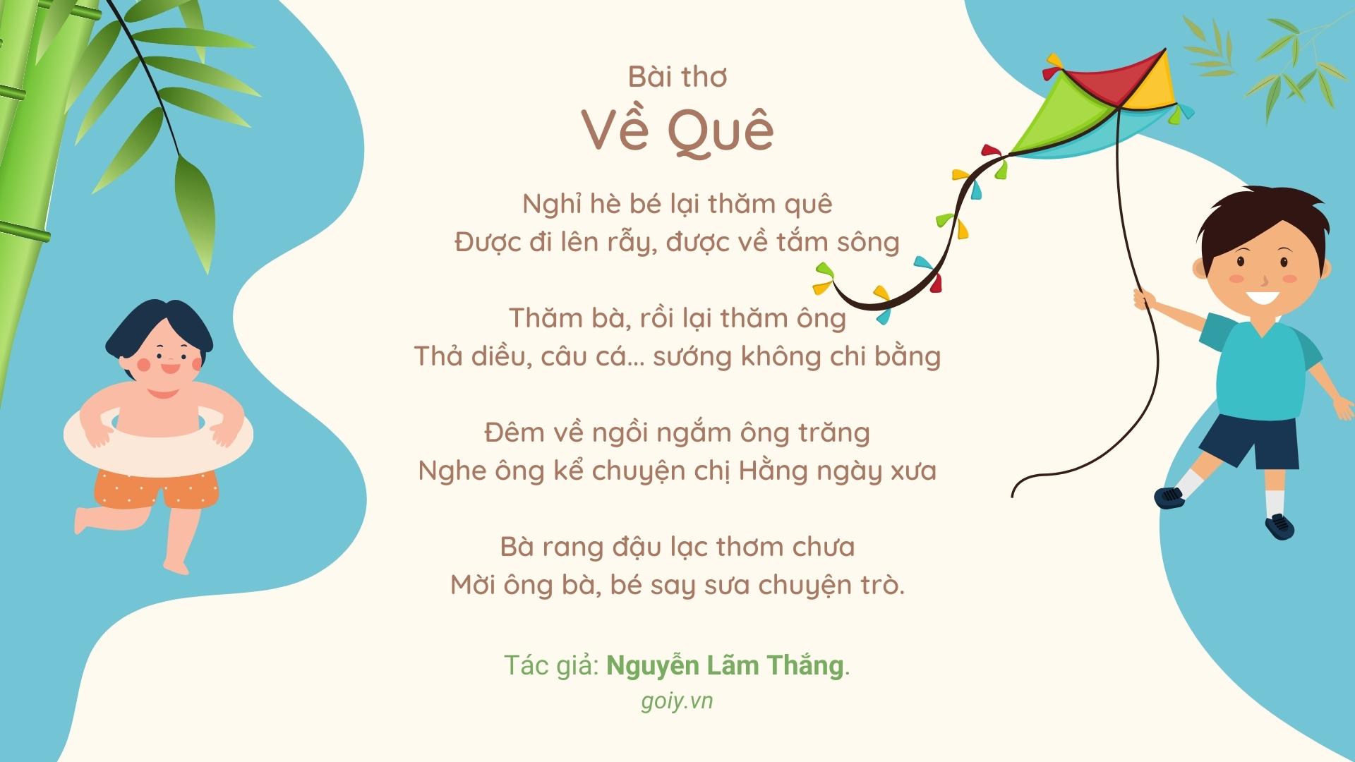 Bài Thơ Về Quê Mầm Non Gallery 2