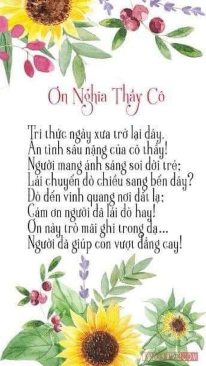Bài Thơ Về Thầy Cô Gallery 2