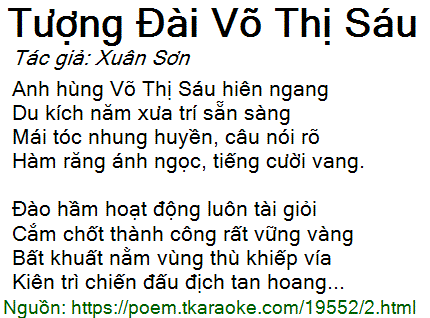 Bài Thơ Về Võ Thị Sáu: Cảm Hứng Anh Hùng Và Tinh Thần Dân Tộc