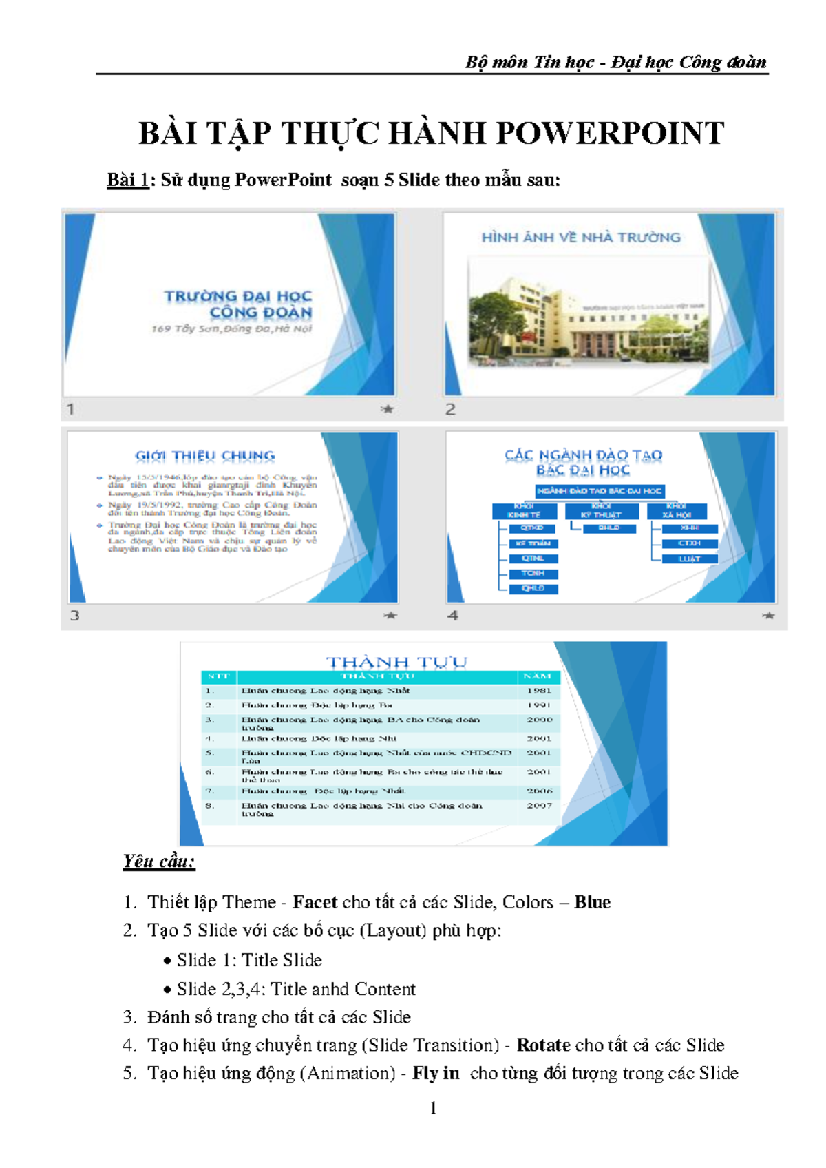 Bài Thực Hành PowerPoint: Hướng Dẫn Chi Tiết và Ví Dụ Minh Họa