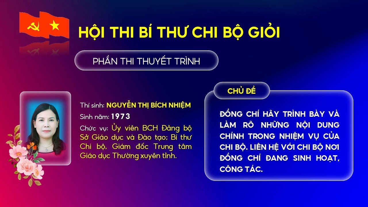 Bài Thuyết Trình Thi Bí Thư Chi Bộ Giỏi:  Xây Dựng Chi Bộ Vững Mạnh, Đạt Hiệu Quả Cao