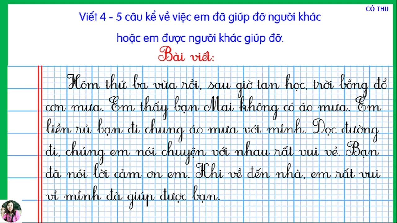 Những cách giúp đỡ người khác lớp 4