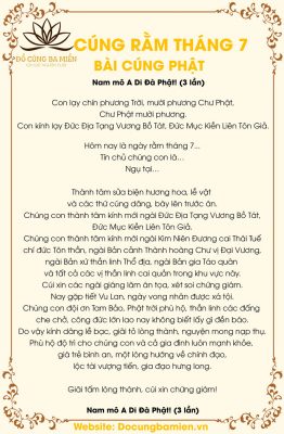 Bài Văn Khấn Rằm Tháng 7 Chuẩn Nhất Gallery 2