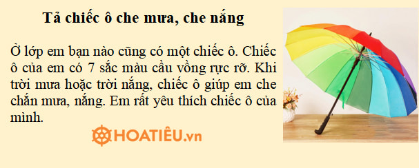 Bài Văn Tả Chiếc Ô Che Mưa Lớp 2 Gallery 2