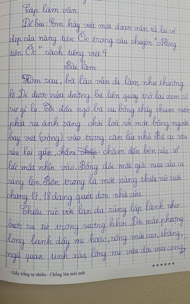 Bài Văn Tả Nàng Tiên Ốc Lớp 4 Ngắn