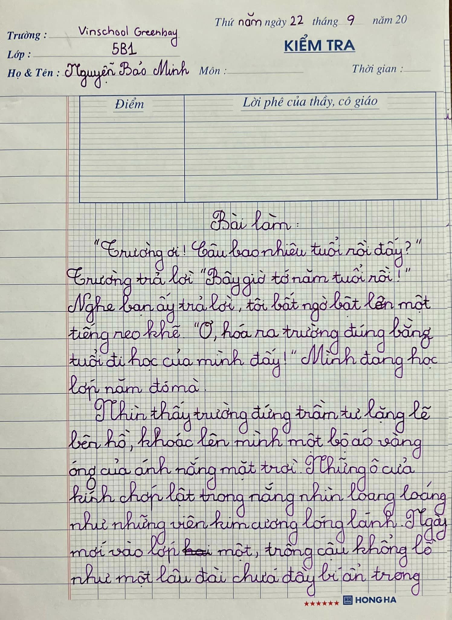 Bài Văn Tả Ngôi Trường Của Em