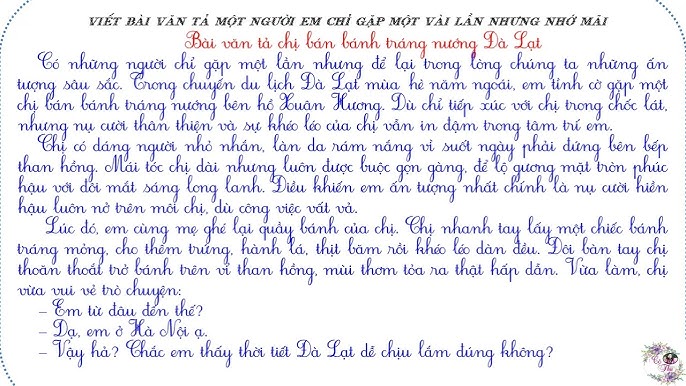 Bài Văn Tả Người Mà Em Thường Gặp