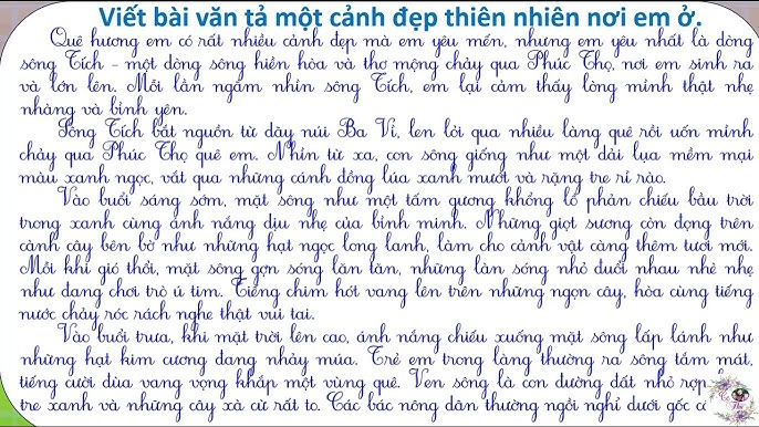 Bài Văn Tả Về Thiên Nhiên