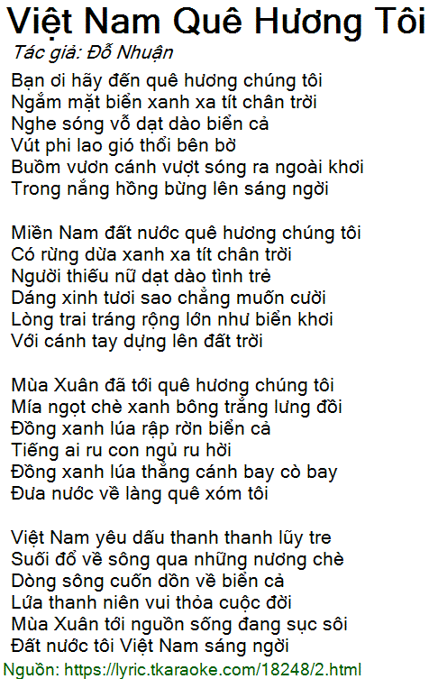 Việt Nam Quê Hương Tôi