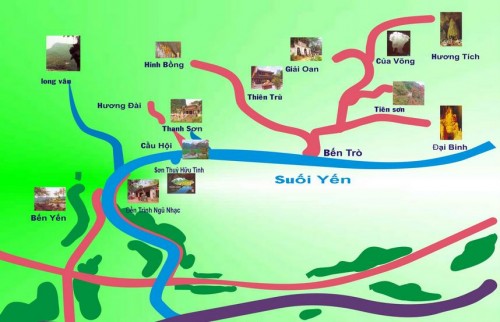 Bản đồ Chùa Hương - Đường đi, hướng dẫn chi tiết