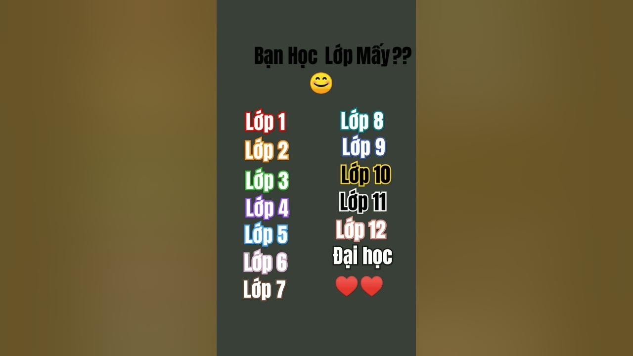 Bạn Học Lớp Mấy?