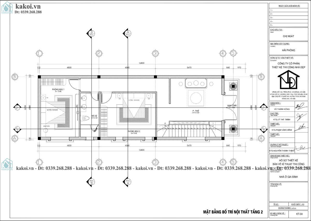 Bản vẽ nhà 2 tầng cầu thang dọc: Tuyệt vời cho không gian nhỏ