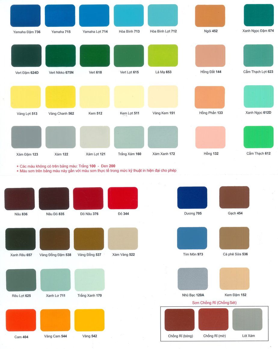 Sơn Bạch Tuyết Bảng Màu Gallery 1
