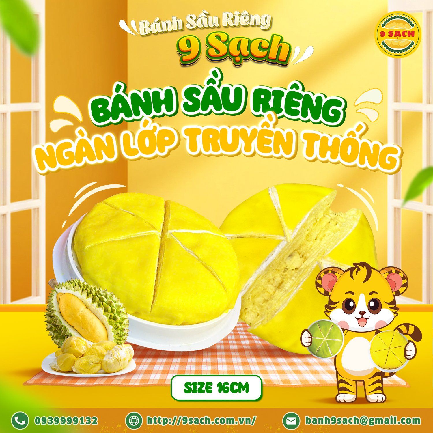 Bánh Sầu Riêng 9 Sạch Cần Thơ