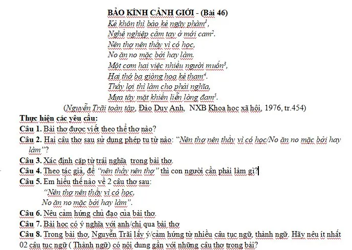 Bảo Kính Cảnh Giới Bài 46