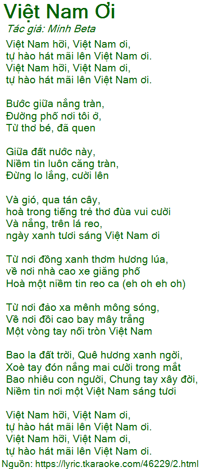 Bao La Đất Trời Quê Hương Xanh Ngời