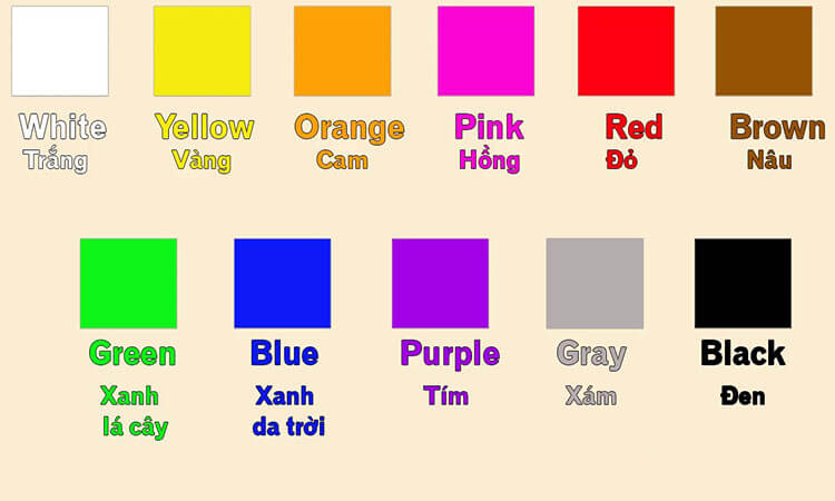 English Color Words: A Comprehensive Guide Gallery 1