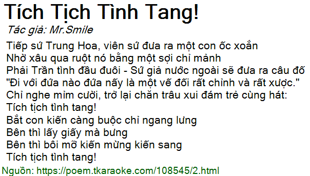 Bắt Con Kiến Càng Buộc Chỉ Ngang Lưng