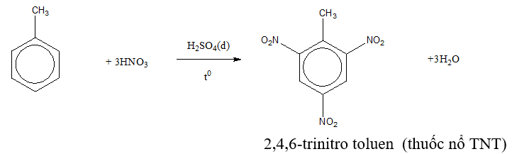 Benzen + HNO3 tỉ lệ 1:3