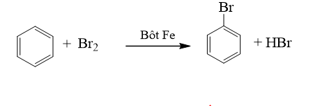 Benzen tác dụng với Br2
