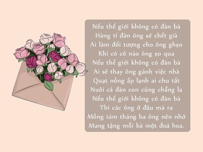 Thơ Hài 8/3: Tuyệt Chiêu Làm Vui Lòng Phái Đẹp Gallery 2