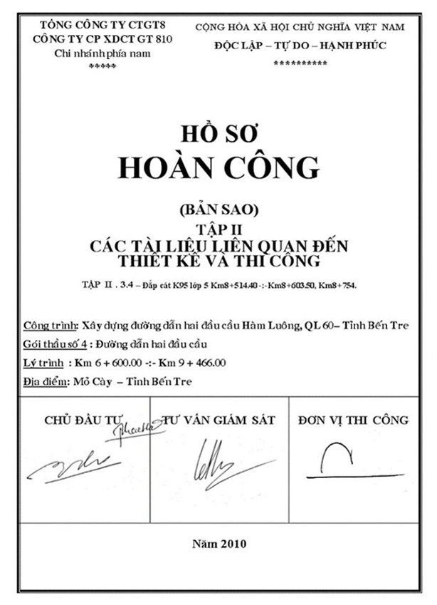 Bìa Bản Vẽ Hoàn Công: Mẫu Chuẩn & Hướng Dẫn Thiết Kế