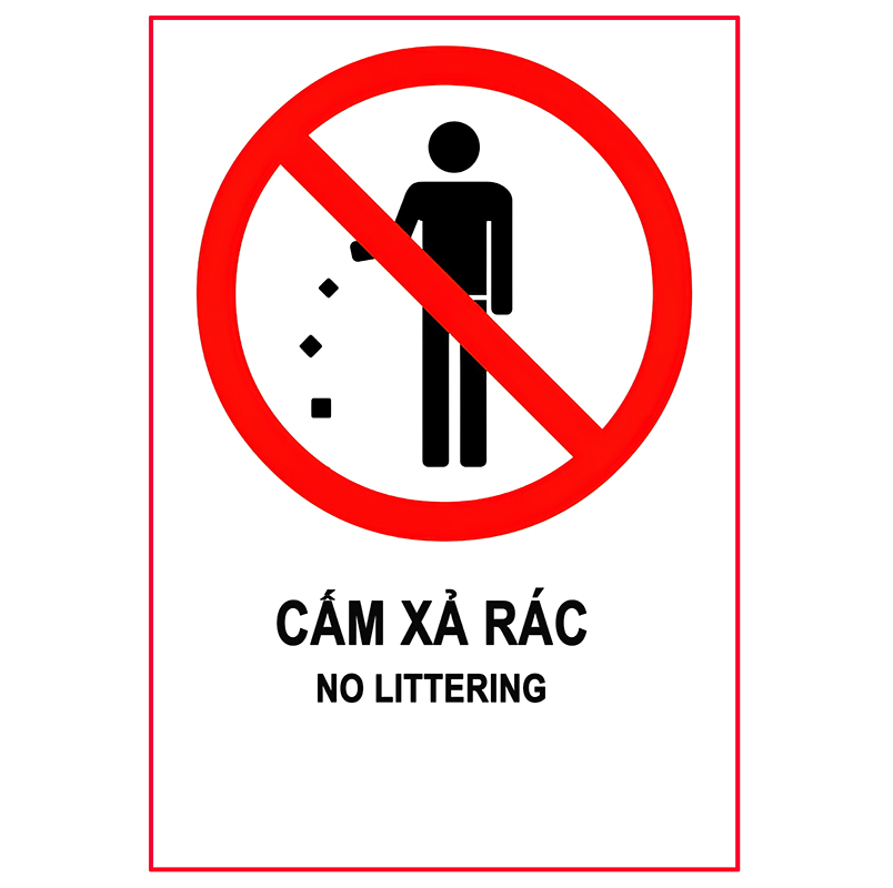 Biển báo cấm xả rác: Ý nghĩa, hình ảnh và quy định