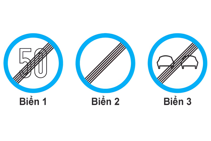 Biển báo hiệu hết cấm vượt
